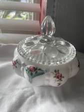 Fenton Charleton Milk Glass Powder Dish Numbered picture