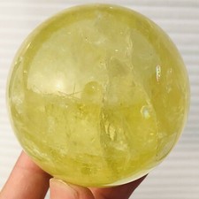 471g Natural Rainbow Citrine Quartz Crystal Sphere Mineral Energy Healing Ball   picture