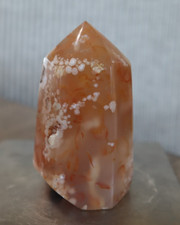 CARNELIAN FLOWER POINT (SHORT AND CHUNKY) 3.02 X 1.79 INCHES/ 199.4 GRAMS picture