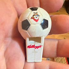 VINTAGE SUPER RARE KELLOGG’S Macaw SOCCER BALL WHISTLE NIP picture