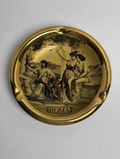 Vintage Florentine Hand Made In Italy Roma Decorative Ashtray picture
