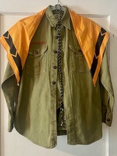 1950’s Vintage Boy Scouts Olive Green Shirt & Pants, Neckerchief picture