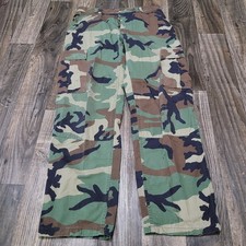 US Military Army Woodland BDU Cargo Trousers/Pants Medium Regular 90s Ripstop picture