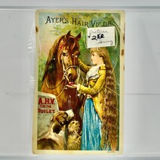 Ayer's Hair Vigor Antique Victorian Trading Trade Card AS IS picture