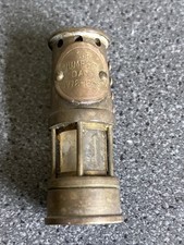 VINTAGE SIR HUMPHRY DAVY 1778-1829 MINIATURE BRASS MINERS SAFETY LAMP picture