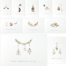 Modern Rustic Christmas Card Set of 20 with Envelopes Holiday Greeting Cards for picture
