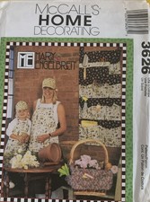 McCall's 3626 Hat, Apron, Organizer, Pillows, Basket Liner & Totes Uncut . picture