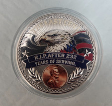 Last penny commemorative coin After 232 years serving picture