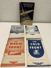 WWII 1943 US Navy Aviation Pilot Training Manuals Aerology 5pc Lot  picture