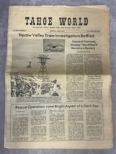 1978 Tahoe World Squaw Valley Tram Disaster Accident Original Newspaper picture