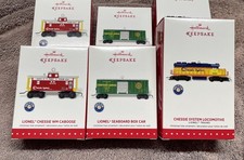 2015 Hallmark Lionel Chessie Locomotive, Box Car, Caboose Lot x 3 Ornaments New picture