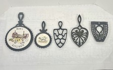 Mixed Lot Vintage Cast Iron Trivets Kitchen Decor picture