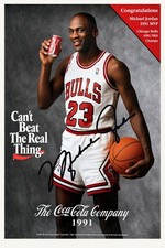 Vintage Rear Michael Jordan 90 and 91 24x36 Coke Coca-Cola Posters/Prints. picture