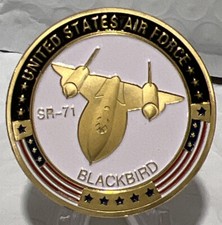 * UNITED STATES Air Force SR-71 Blackbird Chall Coin New In An Airtight Capsule picture