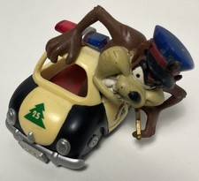 Vintage 1998 Looney Tunes Taz Tasmanian Devil Police Car Figurine Toy WB picture