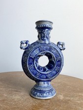 Antique 1800s Westerwald German Salt Glazed Stoneware 8” Drinking Vessel #329 picture