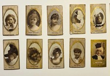 1888 Victorian Tobacco Trade Cards Lorillard N253 Tiger Fine Cut Lot 10 Actress picture