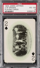 1909 JAMES JEFFRIES PLAYING CARDS 2 OF SPADES PSA 4 picture