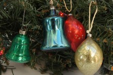 Vintage Antique Lot Of Mercury Glass Christmas Ornaments Cottagecore Grannycore  picture