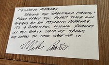 MICHAEL  COATS NASA/Space  Shuttle  Astronaut Signed 3x5 Index Card Best Memory picture