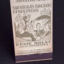 1930s Matchbook Cover Ernie Holst Orchestra NY Arrowhead Inn Saratoga  (9 avail) picture