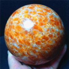 RARE 2139G Natural Polished Colorful Golden Sun Agate Ball Reiki Healing A4664 picture