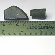 106 tcw Lot 2 Dark Green Emerald Rough Crystal/Mineral Specimen Pieces (3–4 cm) picture