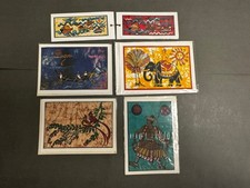 Vintage Handmade Sri Lanka Batik Greeting Cards & Bookmarks Lot of 6 Kapila picture