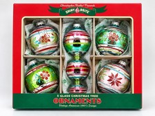 Christopher Radko Shiny Brite Christmas Ornaments 5 Rounds 7
