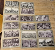 Lot Of 20 Stereoview Cards Two Sided 3-D 1900-24 Keystone Grand Canyon Holy Land picture