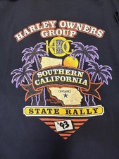 Vintage 1993 Harley HOG California State Rally T Shirt 3XL S Stitch RK Stratman picture