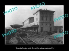 OLD LARGE HISTORIC PHOTO ROME ITALY VIEW OF TRASTEVERE RAILWAY STATION c1910 picture