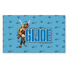 CafePress G.I. Joe Blue Pattern Sticker Sticker (rect.) (101965008) picture