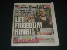2020 MAY 24 NEW YORK POST NEWSPAPER - LET FREEDOM RING - MEMORIAL DAY HOLIDAY picture
