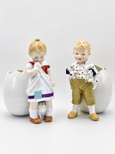 RARE Heubach 2 porcelain figurine Boy Girl PAIR antique vase /READ /0735 picture