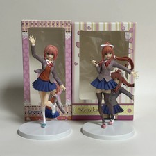 Monika & Sayori Figure Anime Doki Doki Literature Club Model Toys Statue w/Box picture