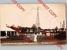 c1910 Aerial Swing Amusement Long Branch Park SYRACUSE New York NY RPPC Photo picture
