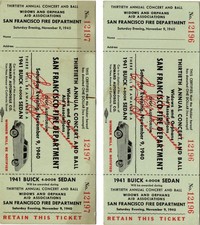 1940 San Francisco Fire Department Thirtieth Annual Concert and Ball Tickets picture