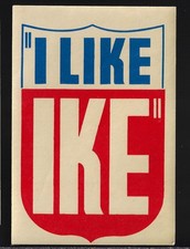 1952 Dwight Eisenhower Presidental Campaign Window Decal With the Famous Slogan picture