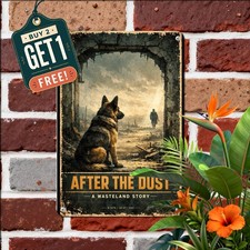 Retro Post Apocalypse Shelter Sign Vintage Nuclear Fallout Metal Tin Plaque picture