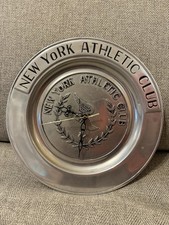 Vintage New York Athletic Club NYAC Pewter Clock picture
