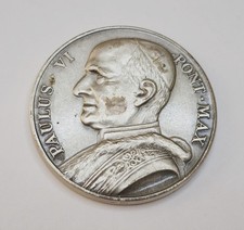 Vintage 1975 Pope Paul VI Jubilee Year Commemorative Medal Roma Large 2