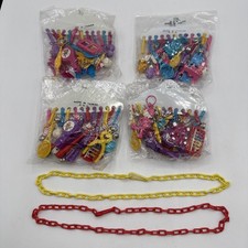 1980's NOS NIP 12 Packs Charms 48 Pc NEVER OPENED+TWO PLASTIC CHARM NECKLACES picture