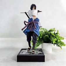35cm Uchiha Sasuke Curse Mark Rebirth PVC Anime Light Up Statue Figure W/Box picture