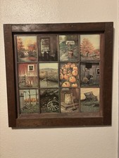 Vintage 1970-80's Homco B. Mitchell 4 Seasons Window Pane 25