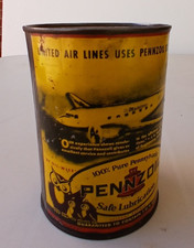 Vintage Pennzoil metal can/United Airlines DC3 Empty picture