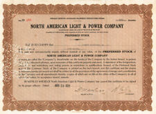 Clement Studebaker, Jr - North American Light and Power Co - Stock Certificate - picture