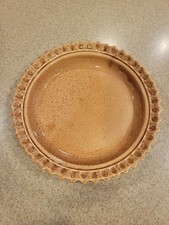 Vintage Brown Speckled Ceramic Pie Plate/Keeper picture