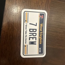 7 Brew License Plate Sticker - West Virginia picture