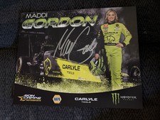 Maddi Gordon 2026 NHRA Signed Post Promo Hero Card Drag Racing picture